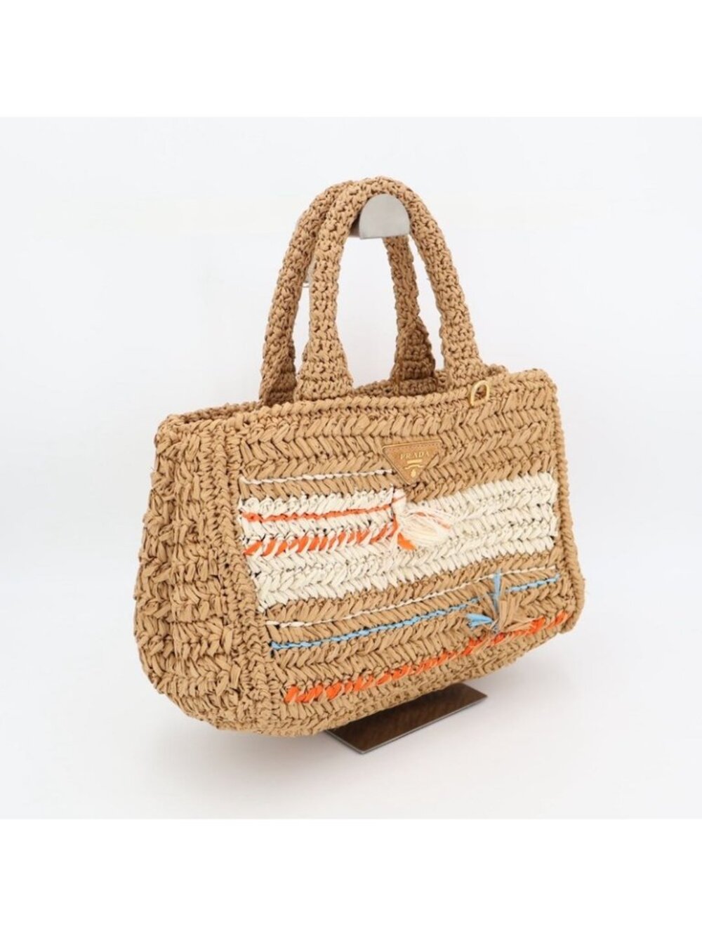 Prada Copy Raffia Basket Tote - Picture 1 of 9